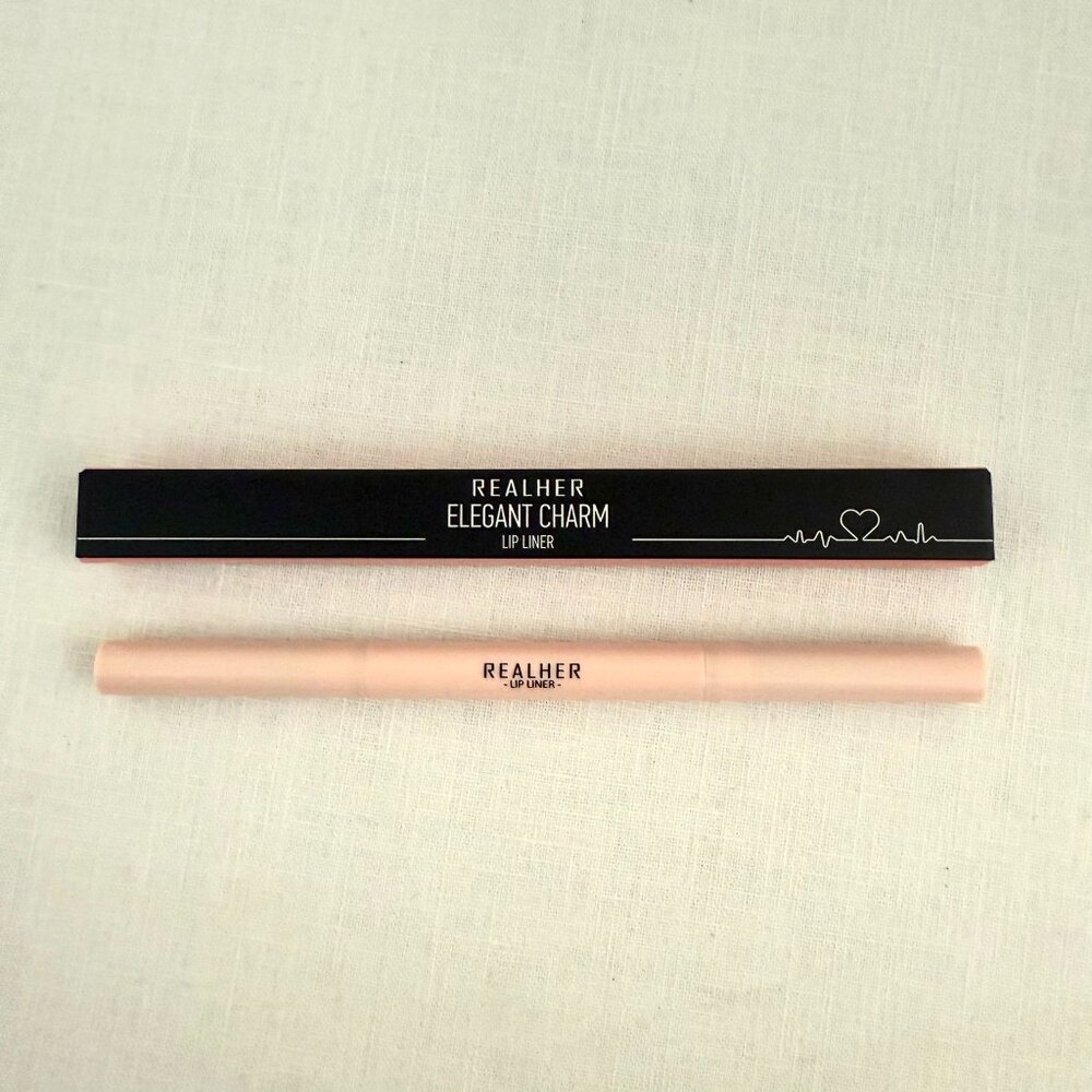 Realher Elegant Charm Lip Liner Pink Nude Full Size 2 Sided Twist Up Vegan